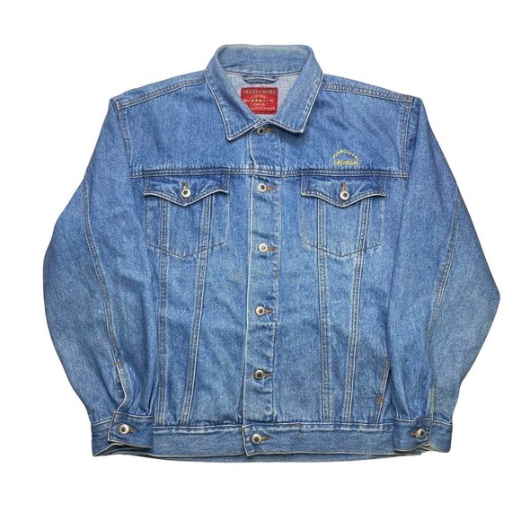 Vintage 4 Queens Las Vegas Hotel denim jean jacket - Picture 2 of 6
